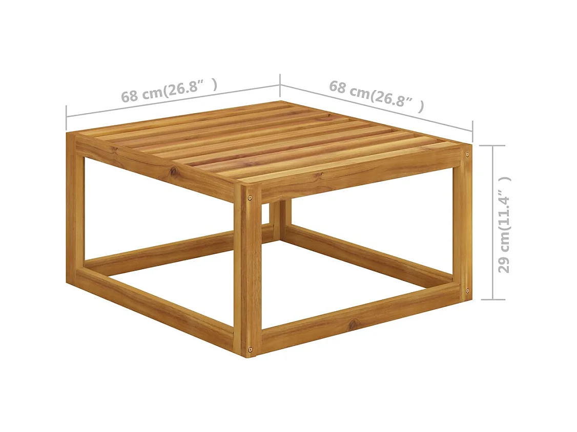 Set muebles de jardín 6 pzas con cojines madera maciza acacia