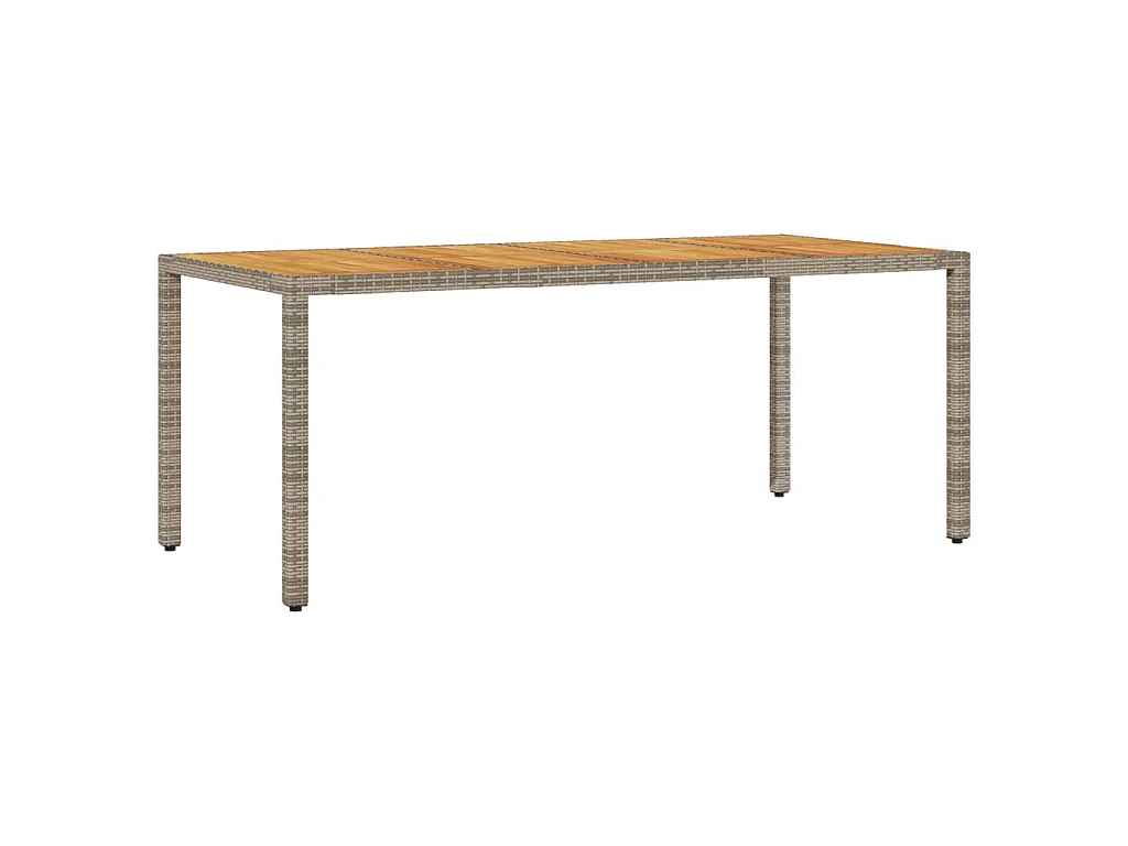 9-delige Tuinset met kussens poly rattan en acaciahout grijs
