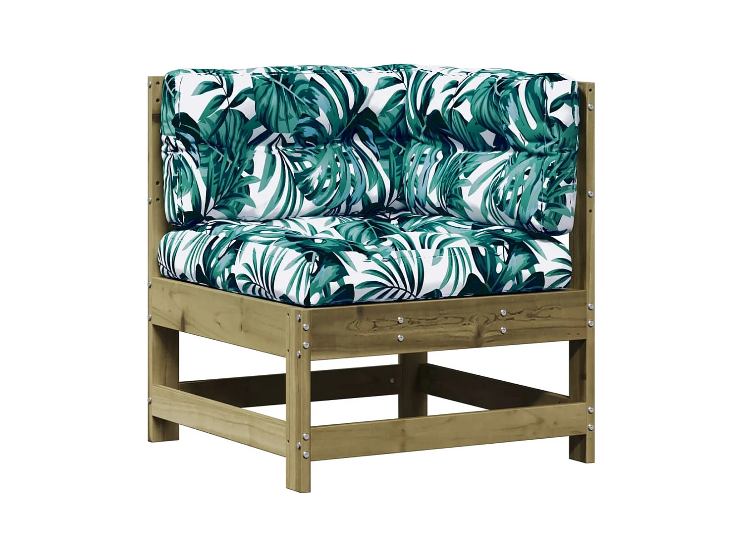 3-delige Loungeset met kussens geïmpregneerd grenenhout