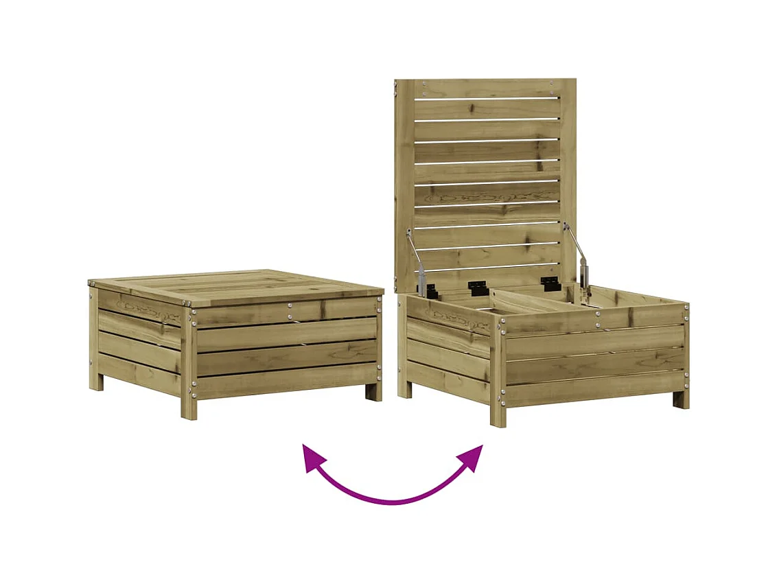 3-delige Loungeset met kussens geïmpregneerd grenenhout