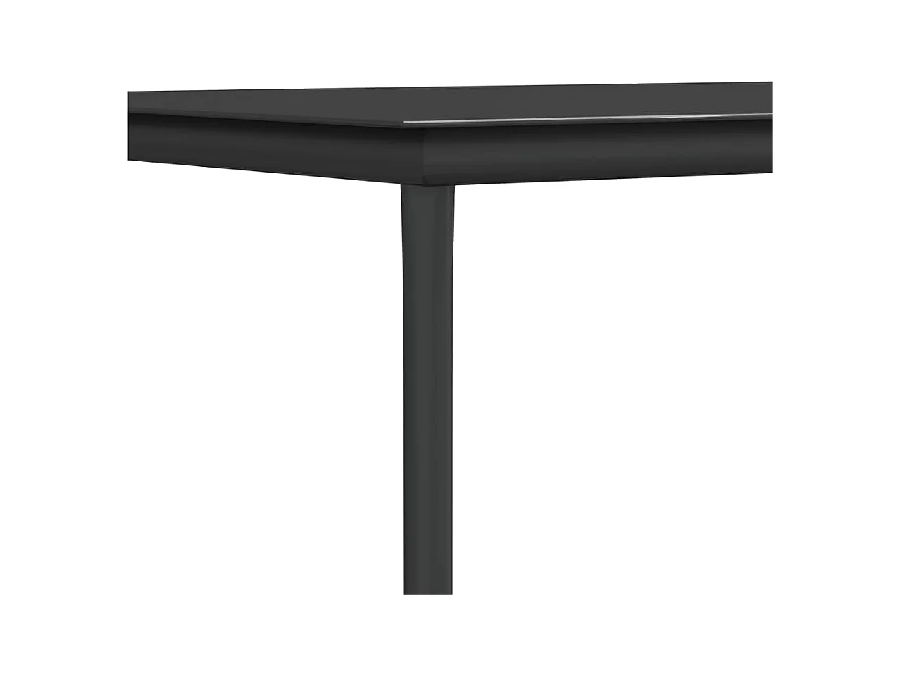 Ensemble à manger de jardin 5 pcs noir textilène et acier