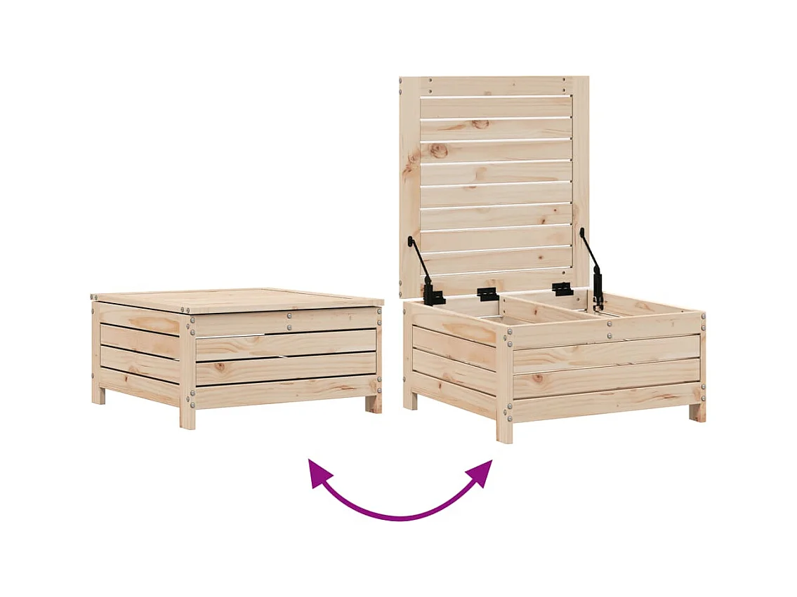Set Divani da Giardino 5 pz in Legno Massello di Pino