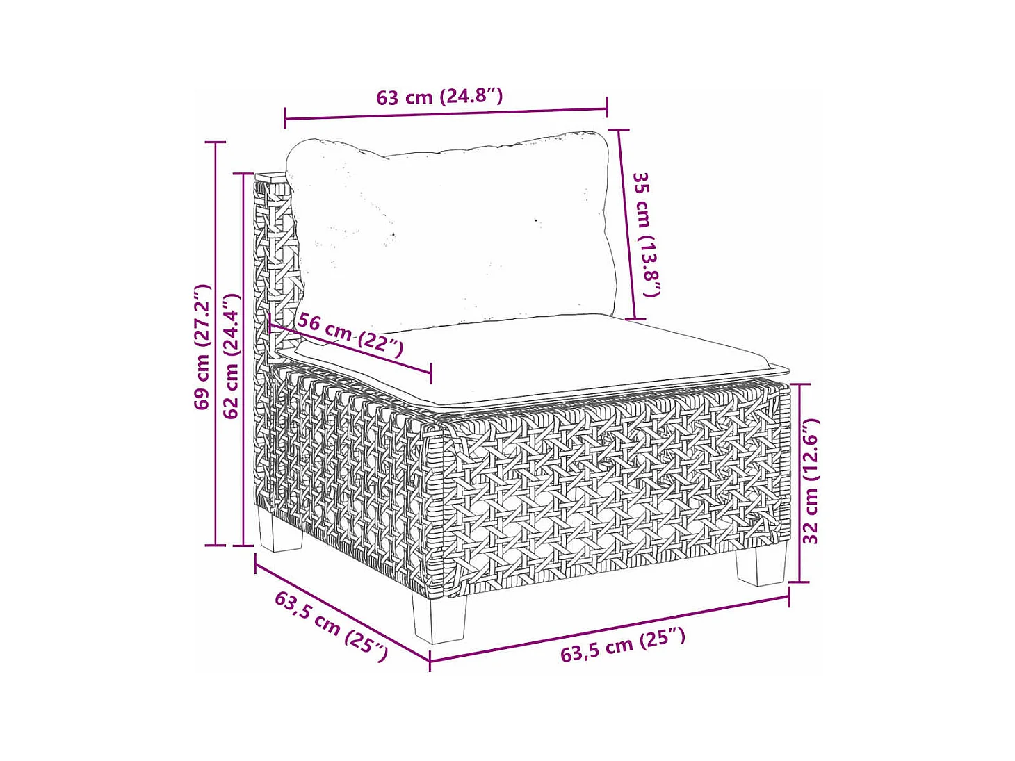 Salon de jardin avec coussins 8 pcs beige résine tressée