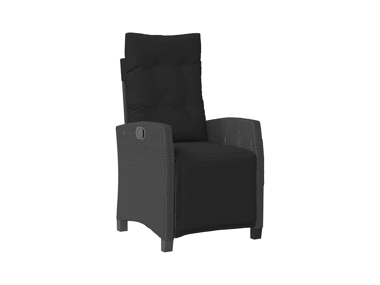 9-tlg. Garten-Essgruppe mit Kissen Schwarz Poly Rattan