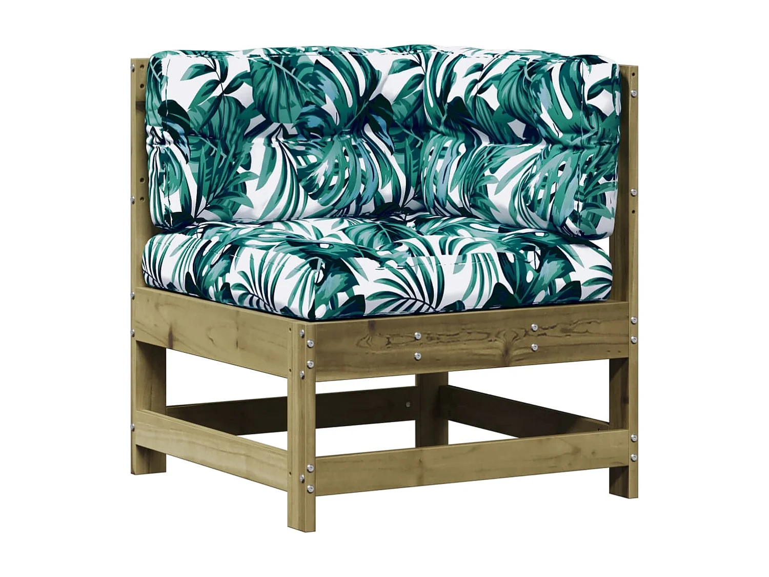 Salon de jardin 7 pcs avec coussins bois de pin imprégné