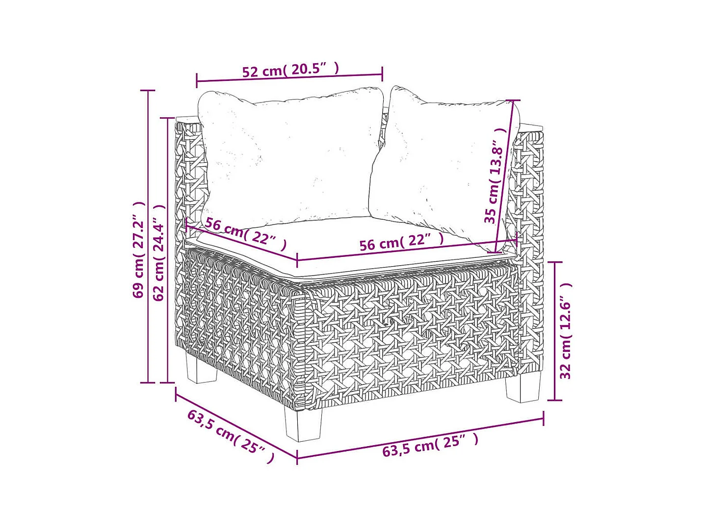 Salon de jardin avec coussins 6 pcs beige résine tressée