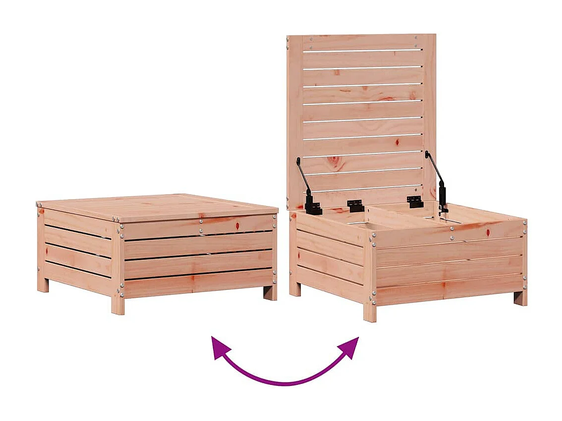 Salon de jardin 6 pcs avec coussins bois massif Douglas