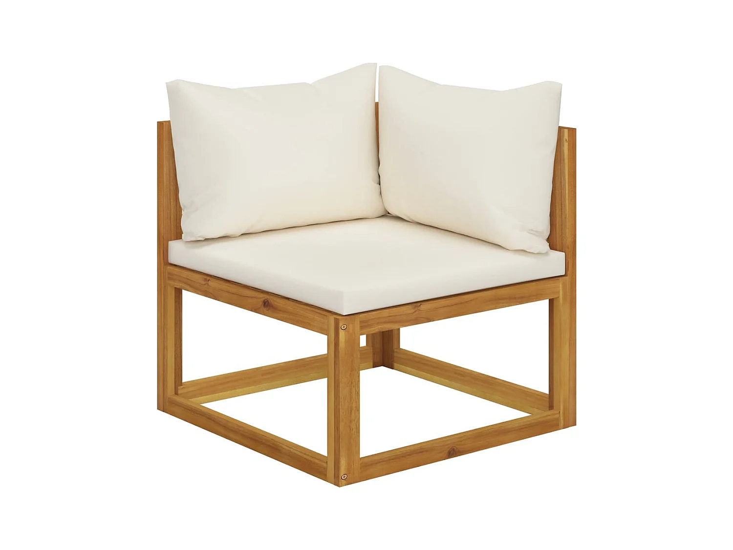 Set muebles de jardín 5 pzas con cojines madera maciza acacia