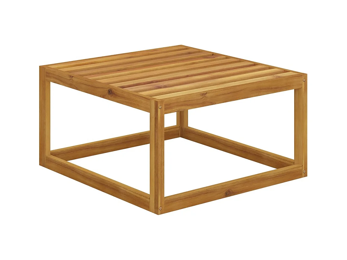 Set muebles de jardín 5 pzas con cojines madera maciza acacia