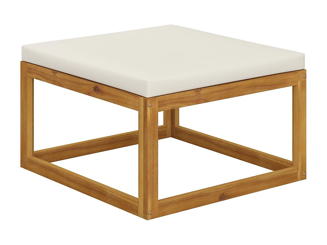 Set muebles de jardín 5 pzas con cojines madera maciza acacia