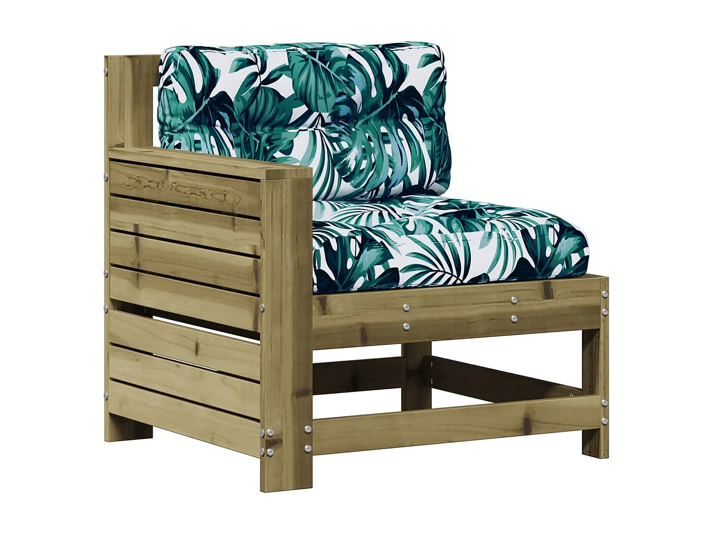 8 pcs conjunto lounge de jardim c/ almofadões pinho impregnado