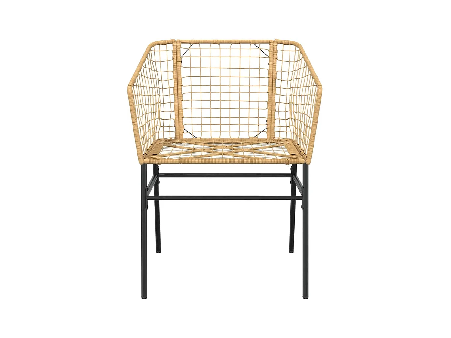 7-teiliges Garten-Esszimmerset Braunes Polyrattanglas