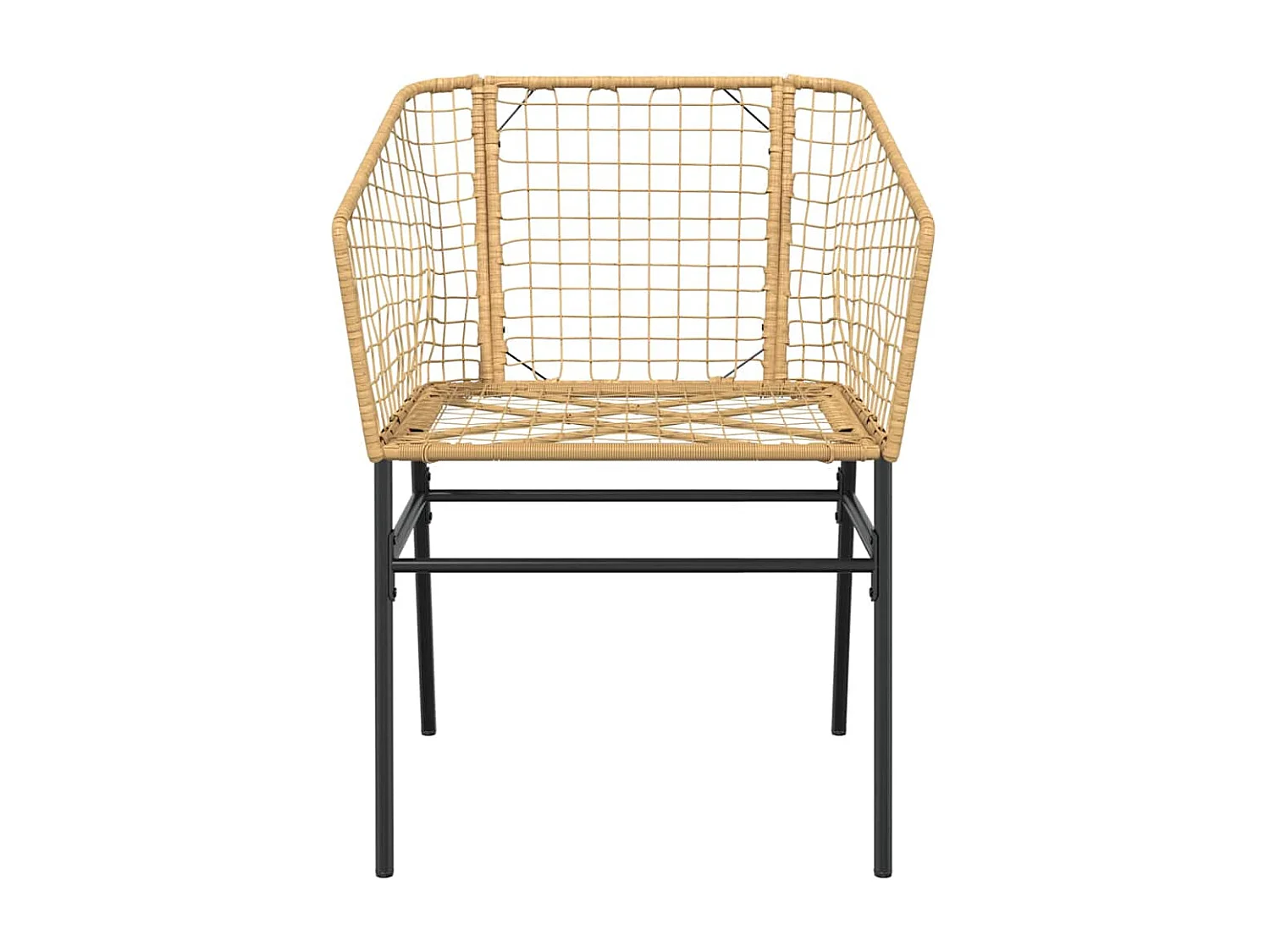 Set Pranzo da Giardino 7pz Marrone Polyrattan Vetro