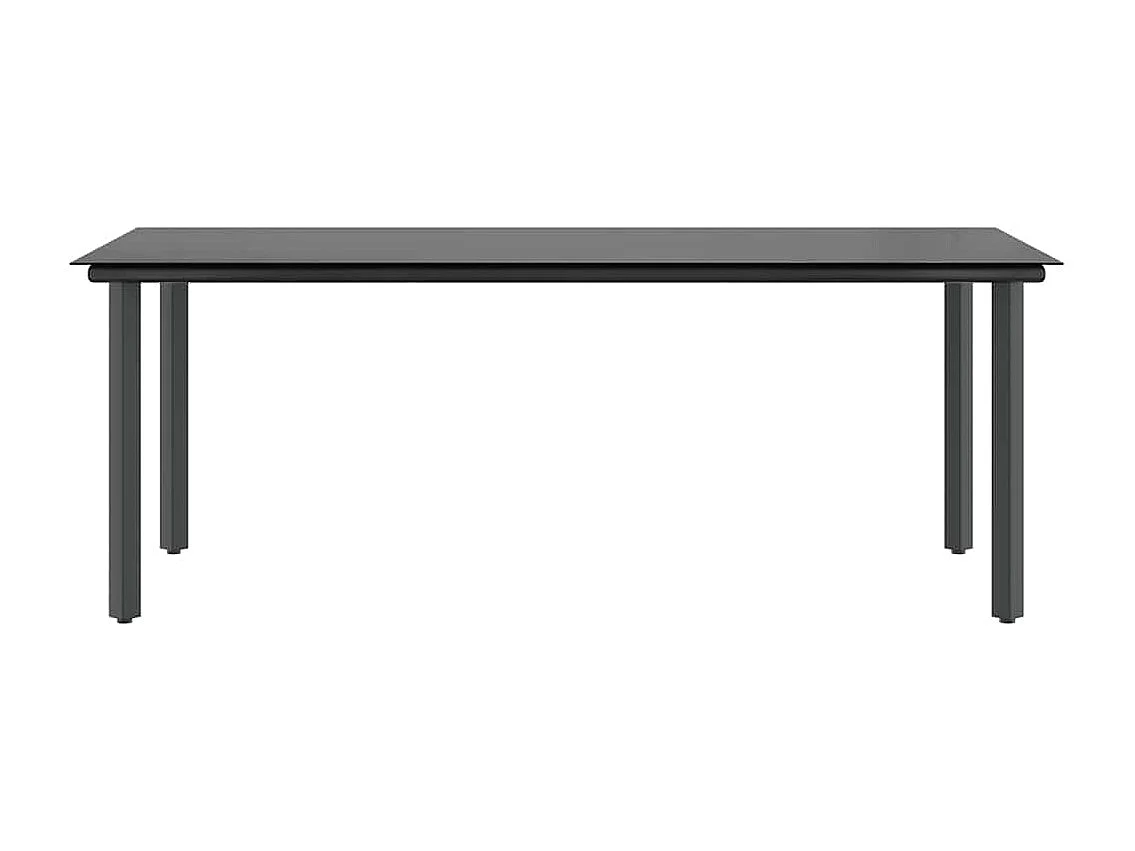 Set Pranzo da Giardino 7pz Marrone Polyrattan Vetro