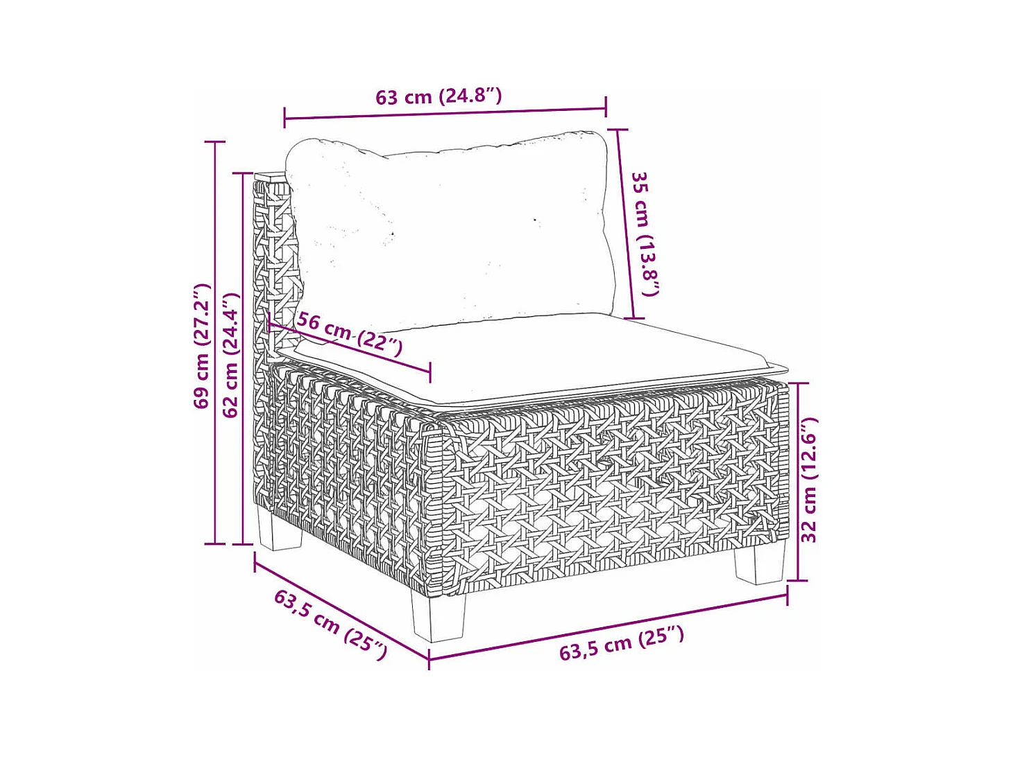 Salon de jardin 11 pcs avec coussins beige résine tressée