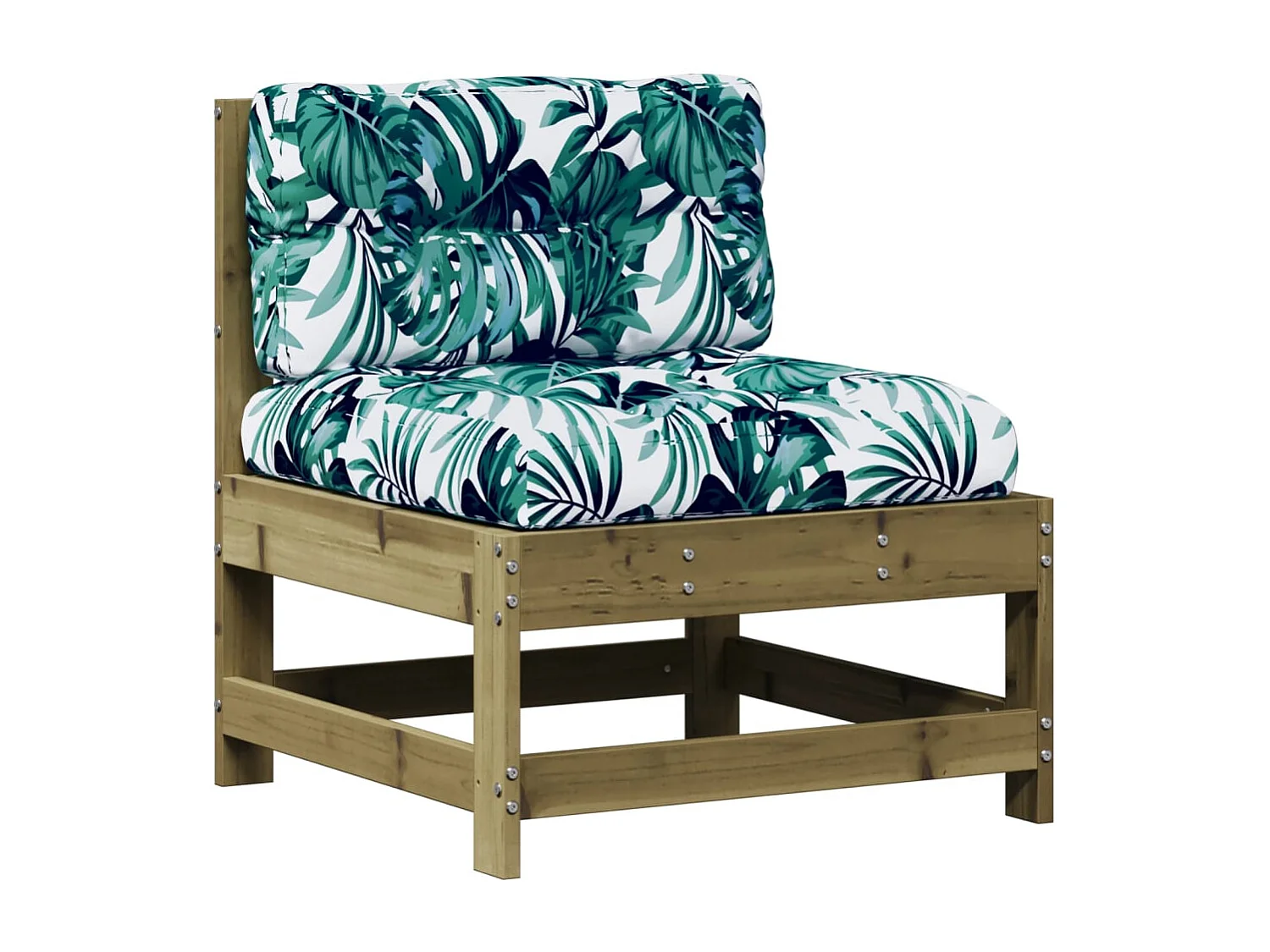 Salon de jardin 7 pcs avec coussins bois de pin imprégné