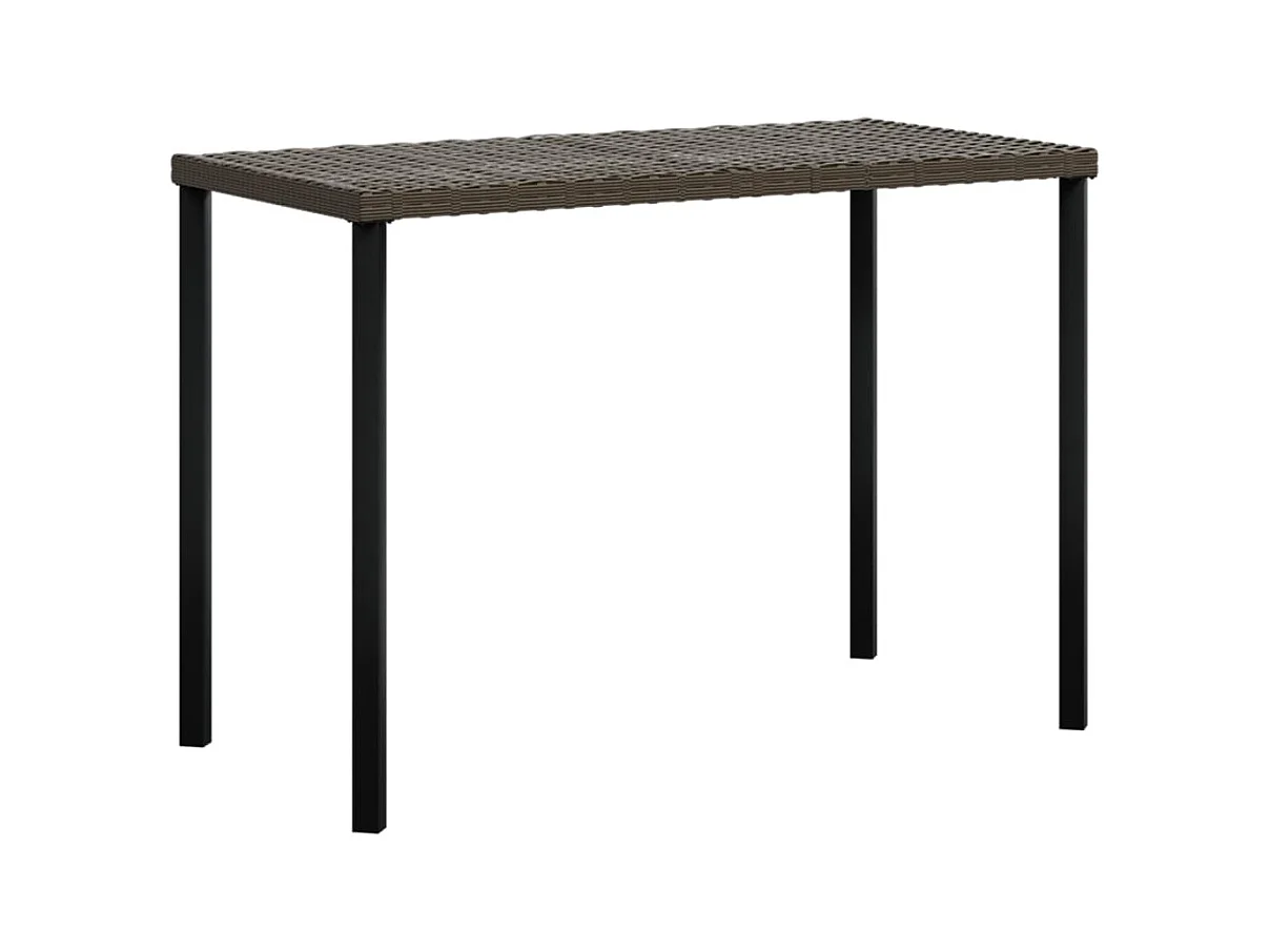 Set de sofás forma de L 5 pzas cojines ratán sintético marrón