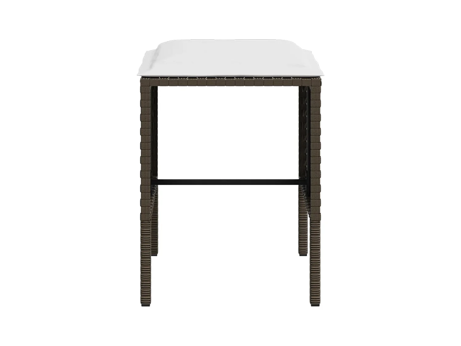 Set de sofás forma de L 5 pzas cojines ratán sintético marrón