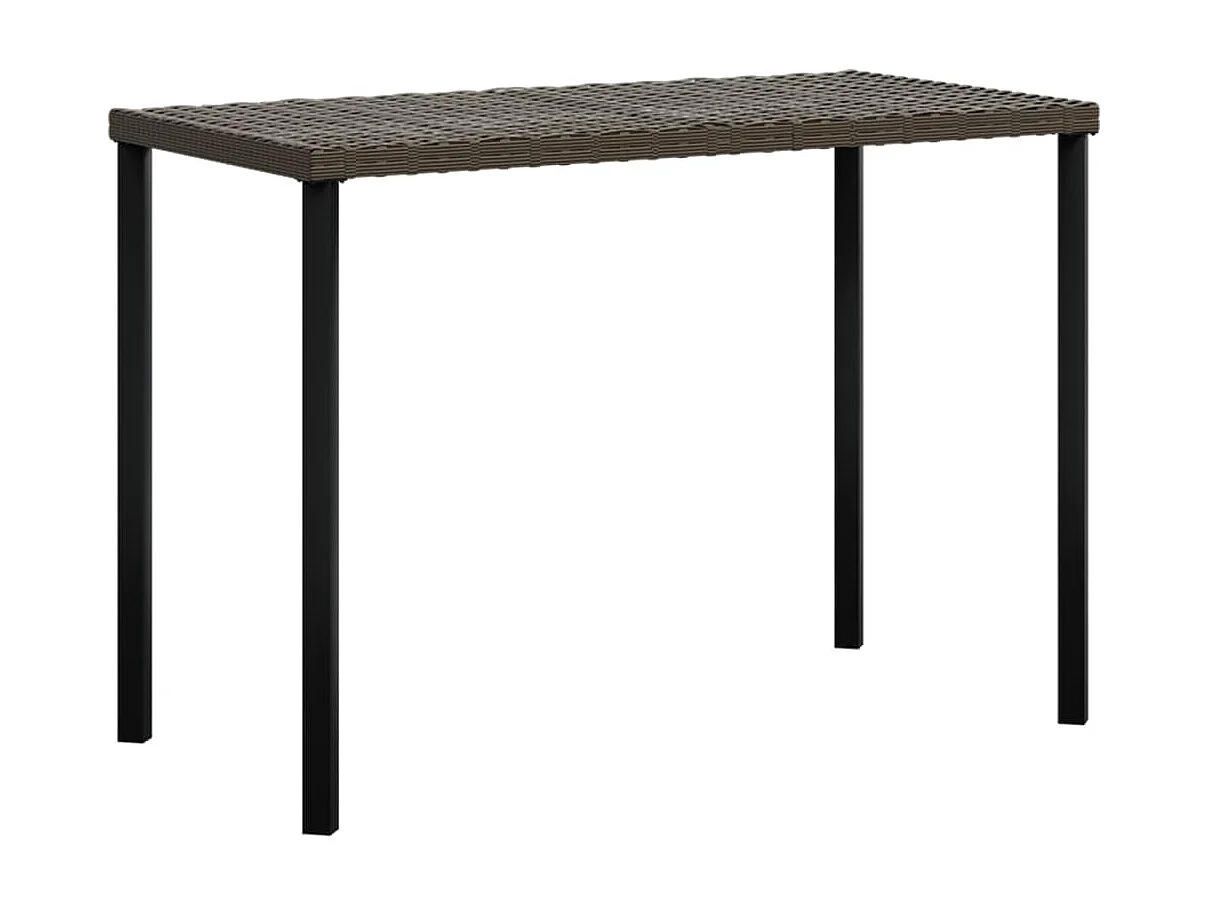 Set de sofás forma de L 5 pzas cojines ratán sintético marrón