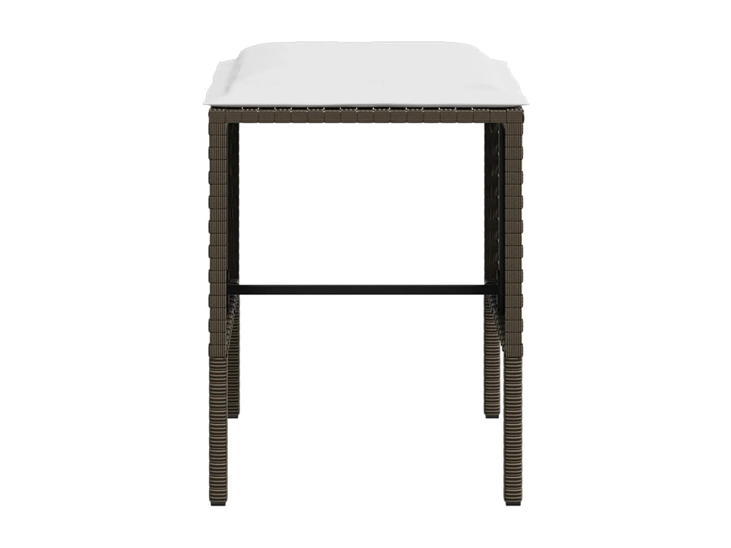 Set de sofás forma de L 5 pzas cojines ratán sintético marrón