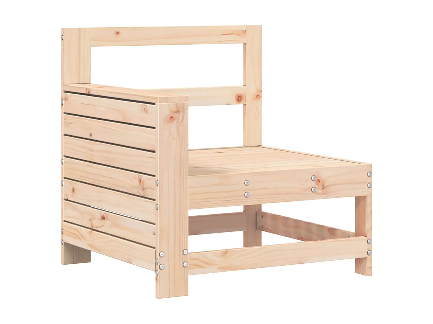 Salon de jardin 9 pcs bois de pin massif