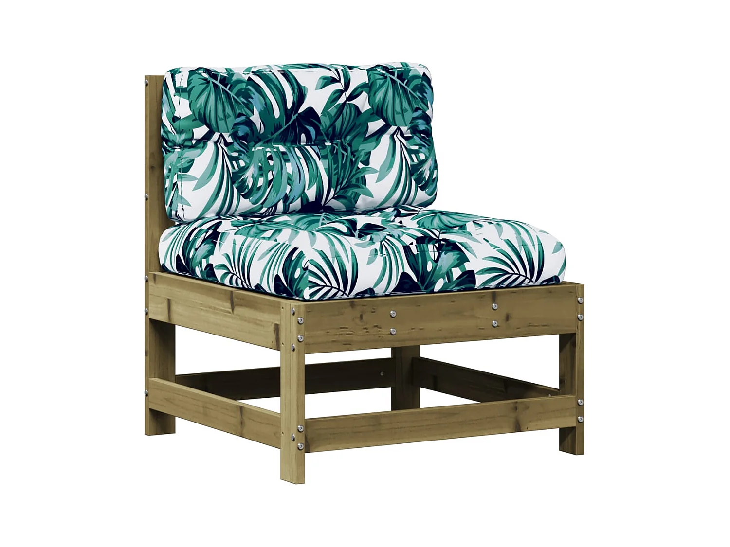 Set Divani da Giardino 5pz con Cuscini Legno Impregnato di Pino