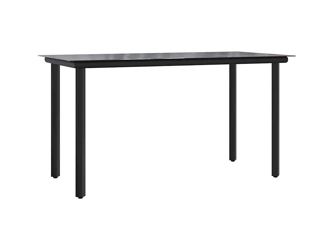 5-tlg. Garten-Essgruppe Schwarz Textilene und Stahl