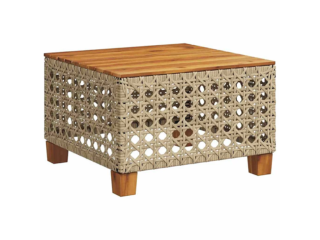 11 pcs conjunto sofás de jardim c/ almofadões vime PE bege