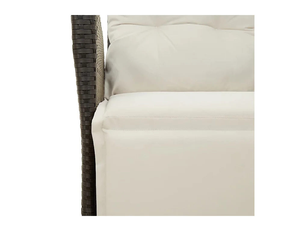 Ensemble à manger de jardin 9pcs coussins noir résine tressée