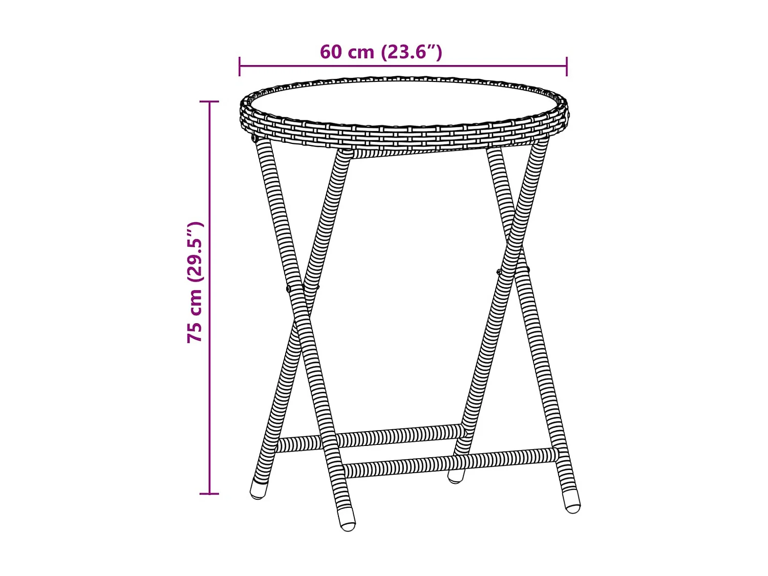 3-tlg. Bistro-Set mit Kissen Beige Poly Rattan und Glas