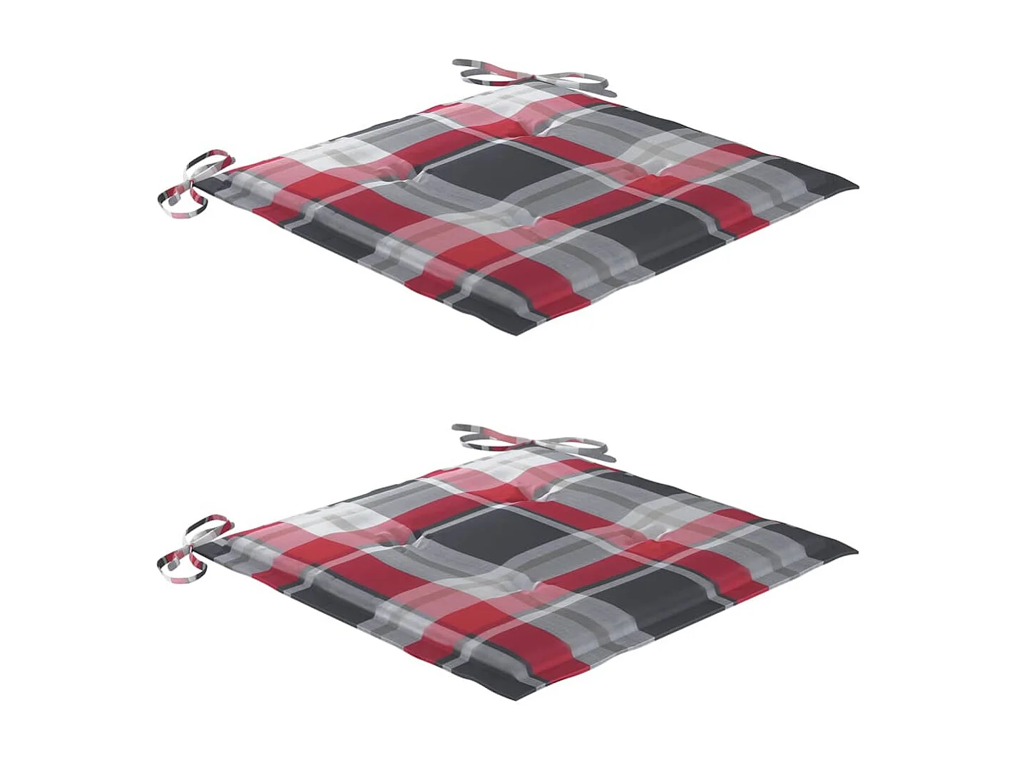 Chaises de jardin avec table à thé et coussins Acacia solide