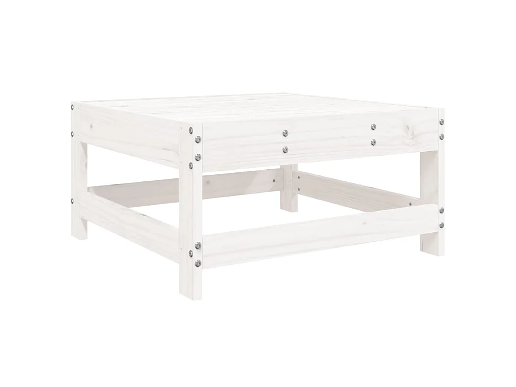 Set Divani da Giardino 8 pz in Legno Massello di Pino Bianco