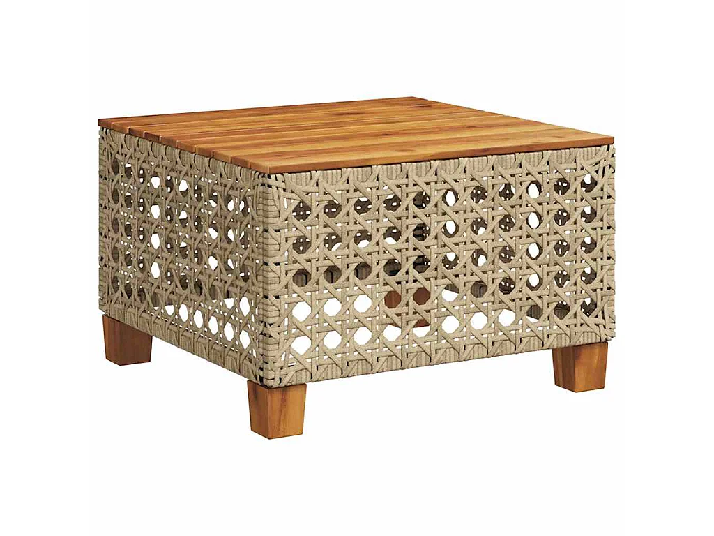 7-tlg. Garten-Sofagarnitur mit Kissen Beige Poly Rattan