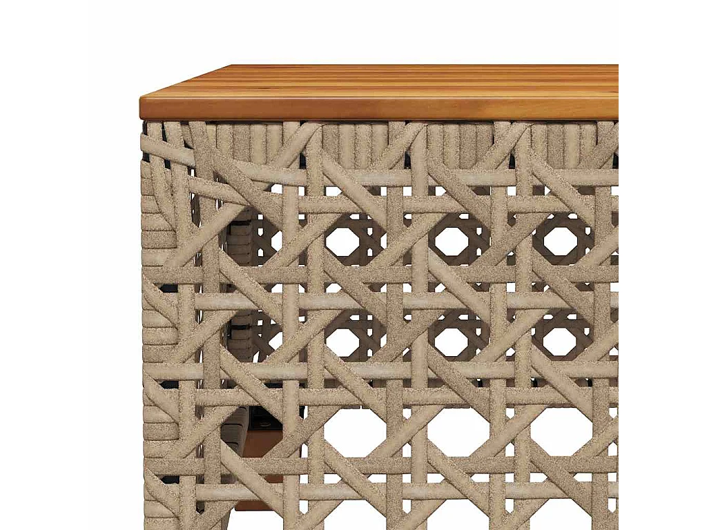 7-tlg. Garten-Sofagarnitur mit Kissen Beige Poly Rattan