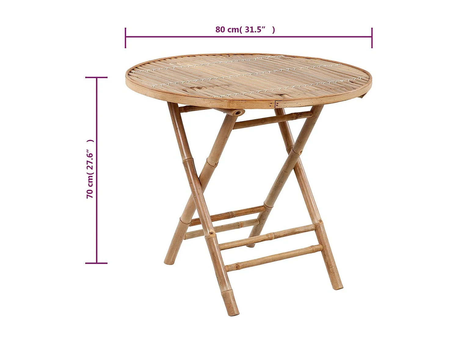 5 pcs conj. de jantar dobrável c/ almofadões p/ exterior bambu