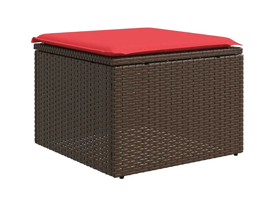 2-tlg. Garten-Sofagarnitur mit Kissen Braun Poly Rattan Akazie