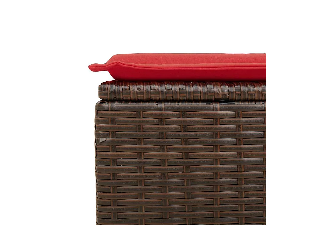 2-tlg. Garten-Sofagarnitur mit Kissen Braun Poly Rattan Akazie