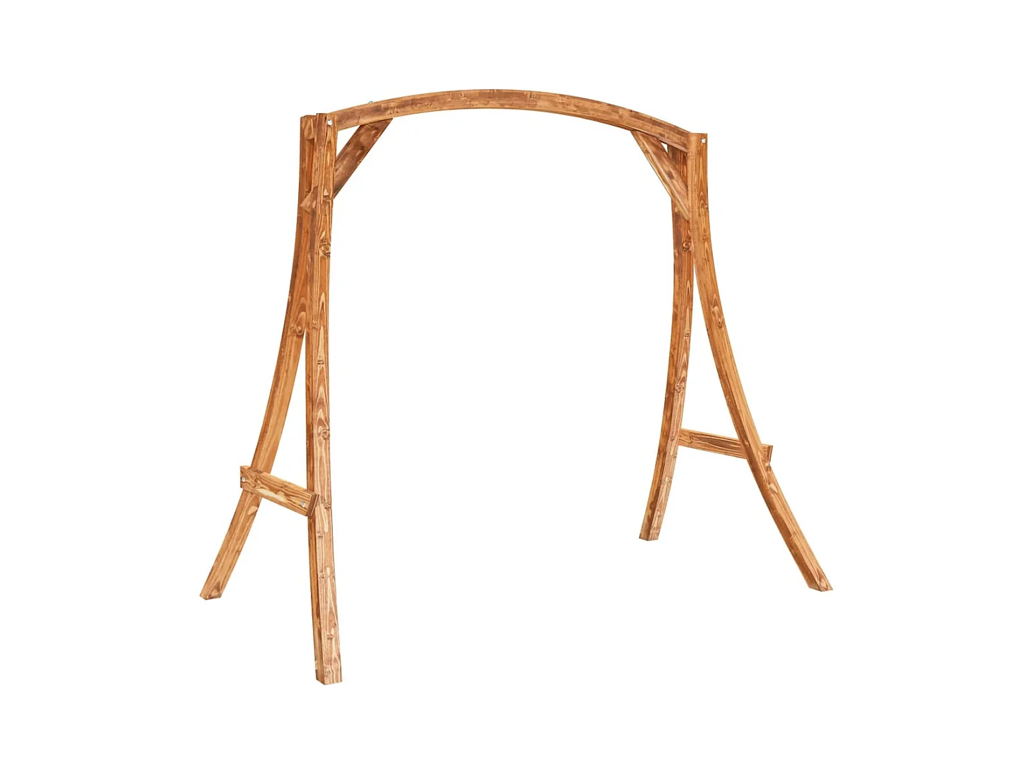 Hollywoodschaukel Massivholz Fichte mit Teak-Finish