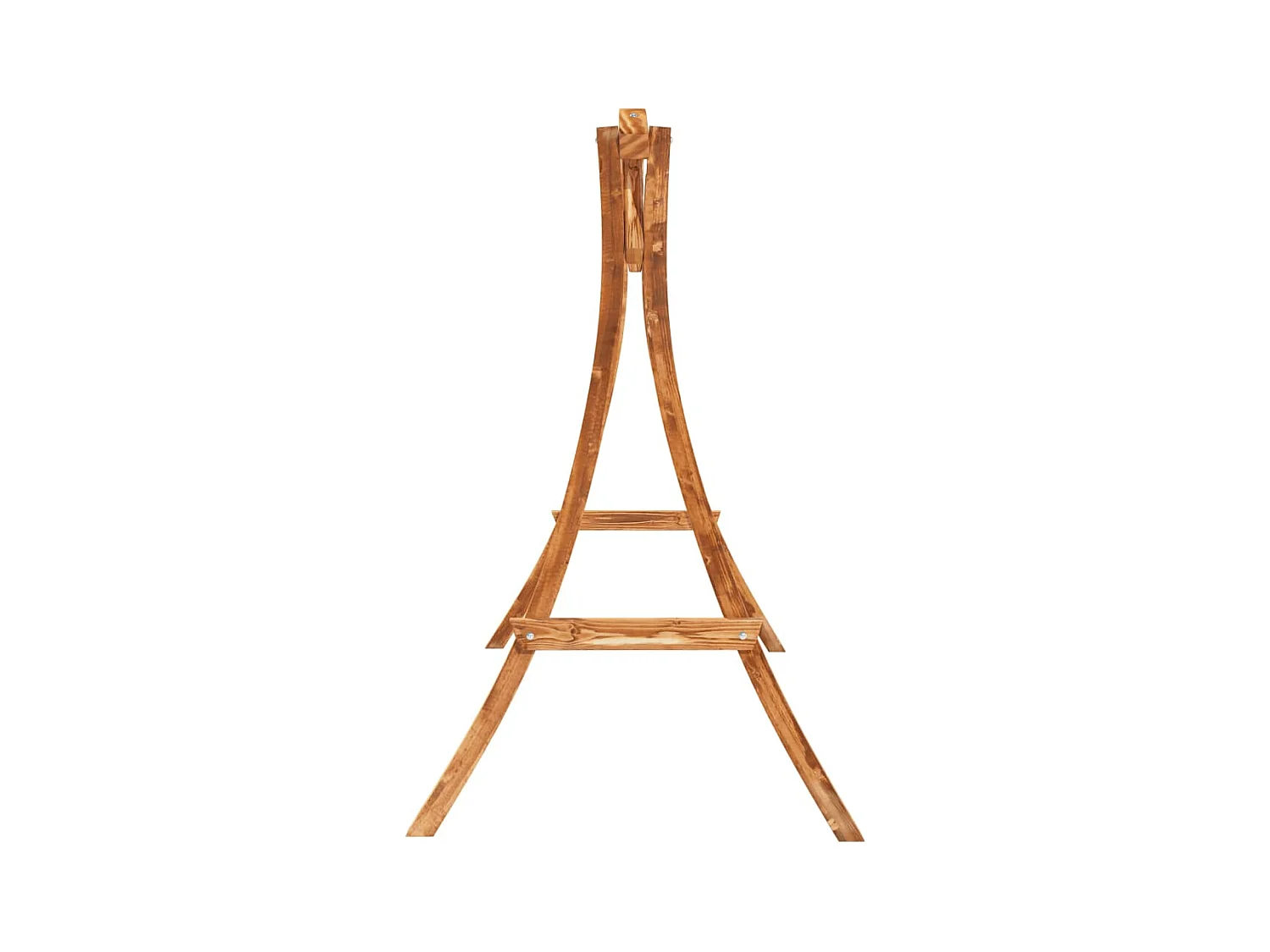 Hollywoodschaukel Massivholz Fichte mit Teak-Finish