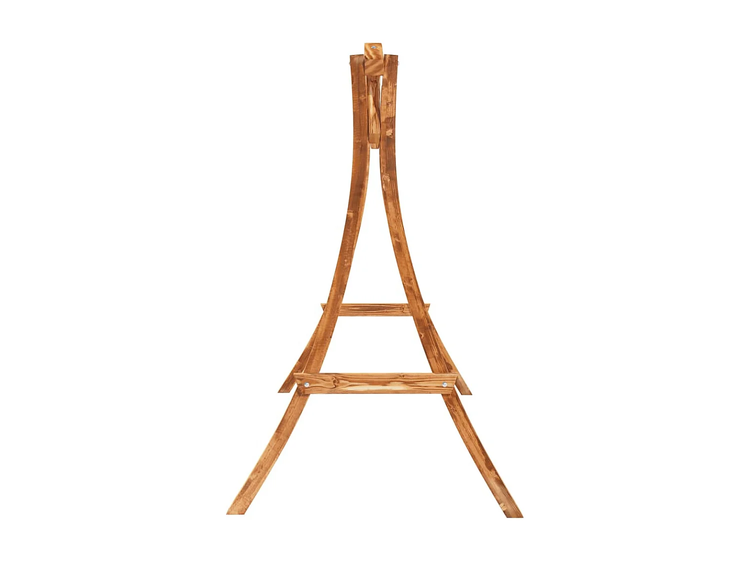 Hollywoodschaukel Massivholz Fichte mit Teak-Finish