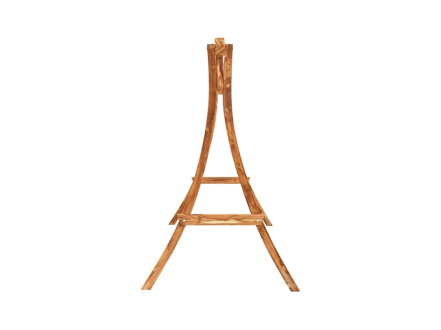 Chaise balançoire avec coussin bois d'épicéa avec finition teck