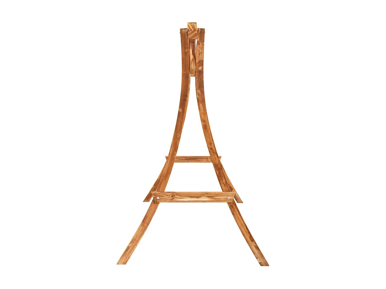 Hollywoodschaukel mit Auflage Massivholz Fichte mit Teak-Finish