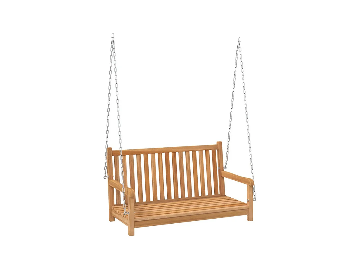 Banco balancín de madera maciza de teca 114x60x64 cm