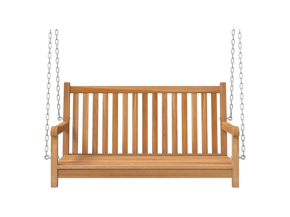Banco balancín de madera maciza de teca 114x60x64 cm