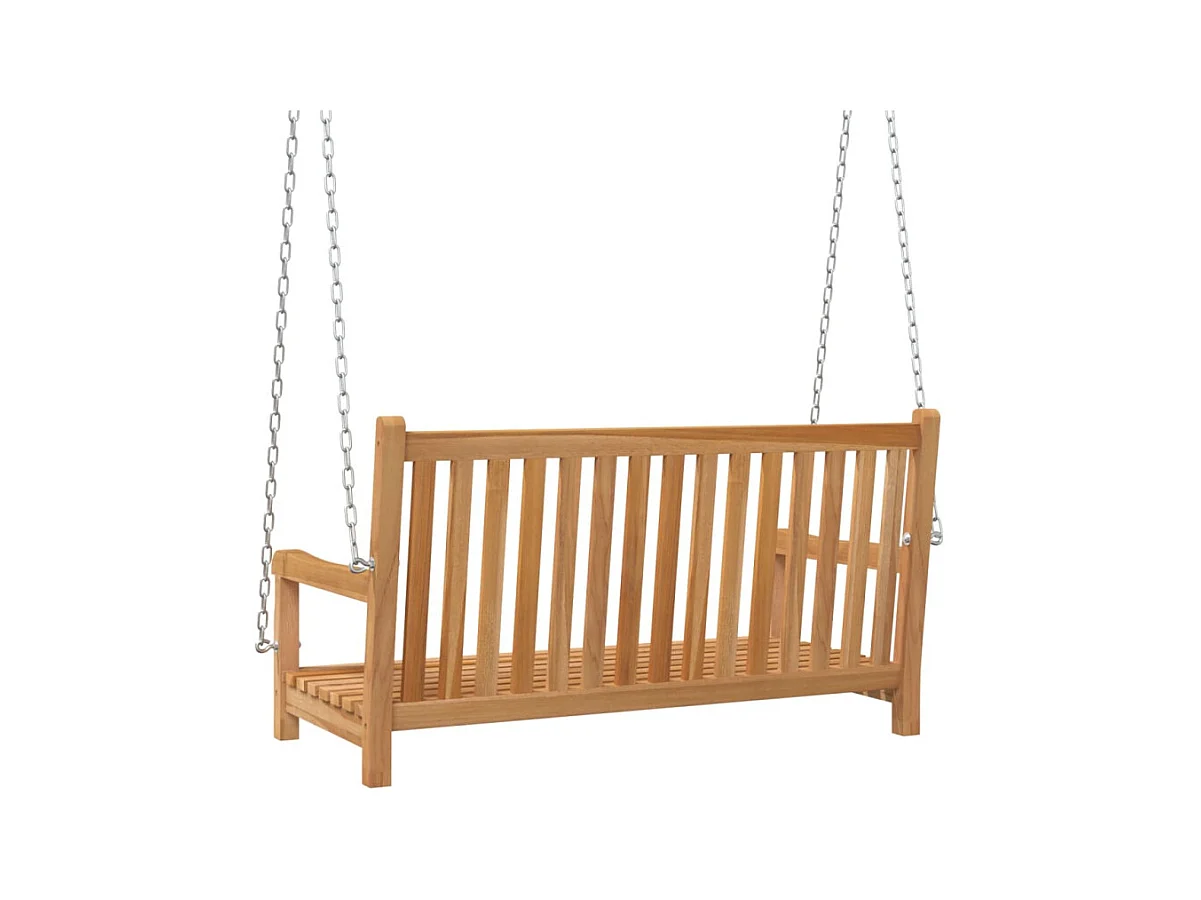 Banco balancín de madera maciza de teca 114x60x64 cm