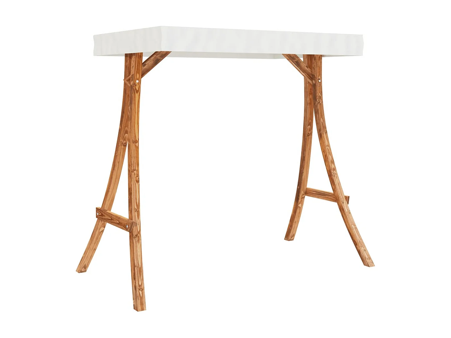 Banco columpio con toldo madera maciza abeto con acabado teca