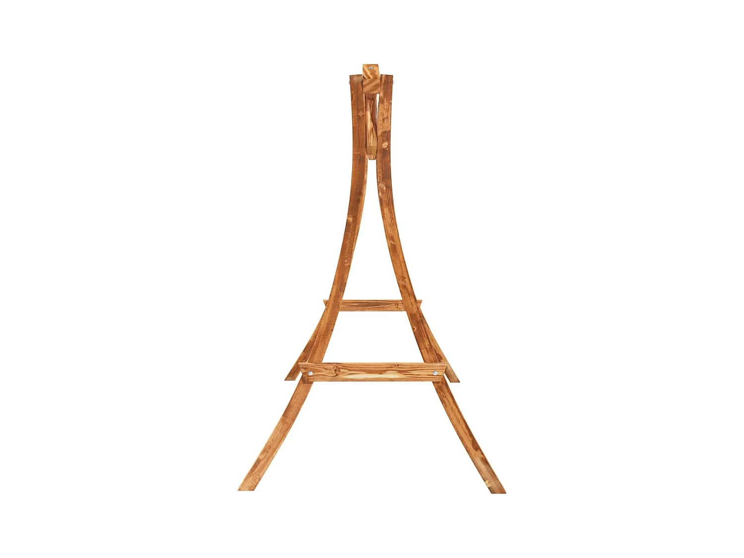 Columpio con cojín madera maciza abeto con acabado de teca