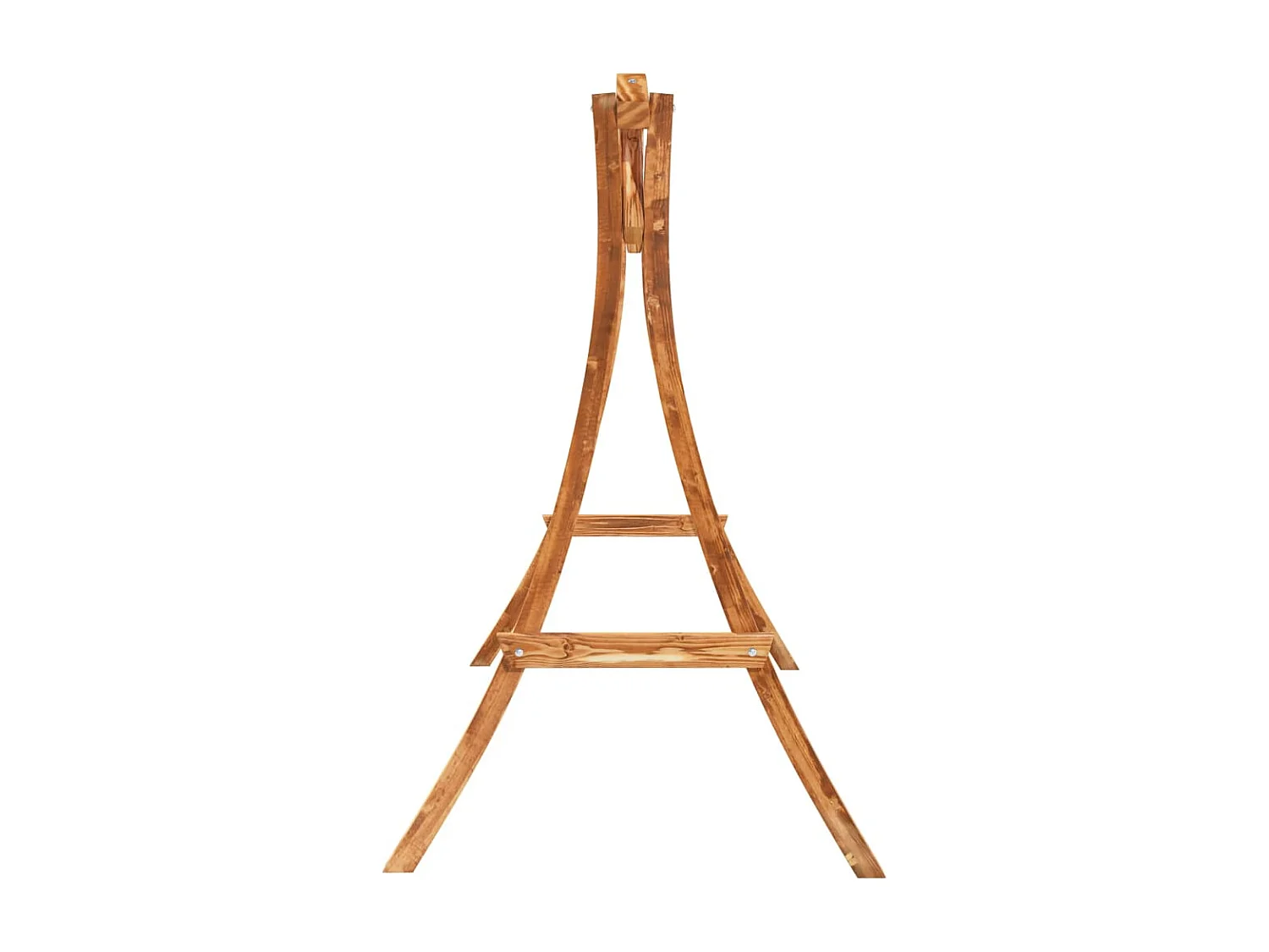 Hollywoodschaukel mit Auflage Massivholz Fichte mit Teak-Finish