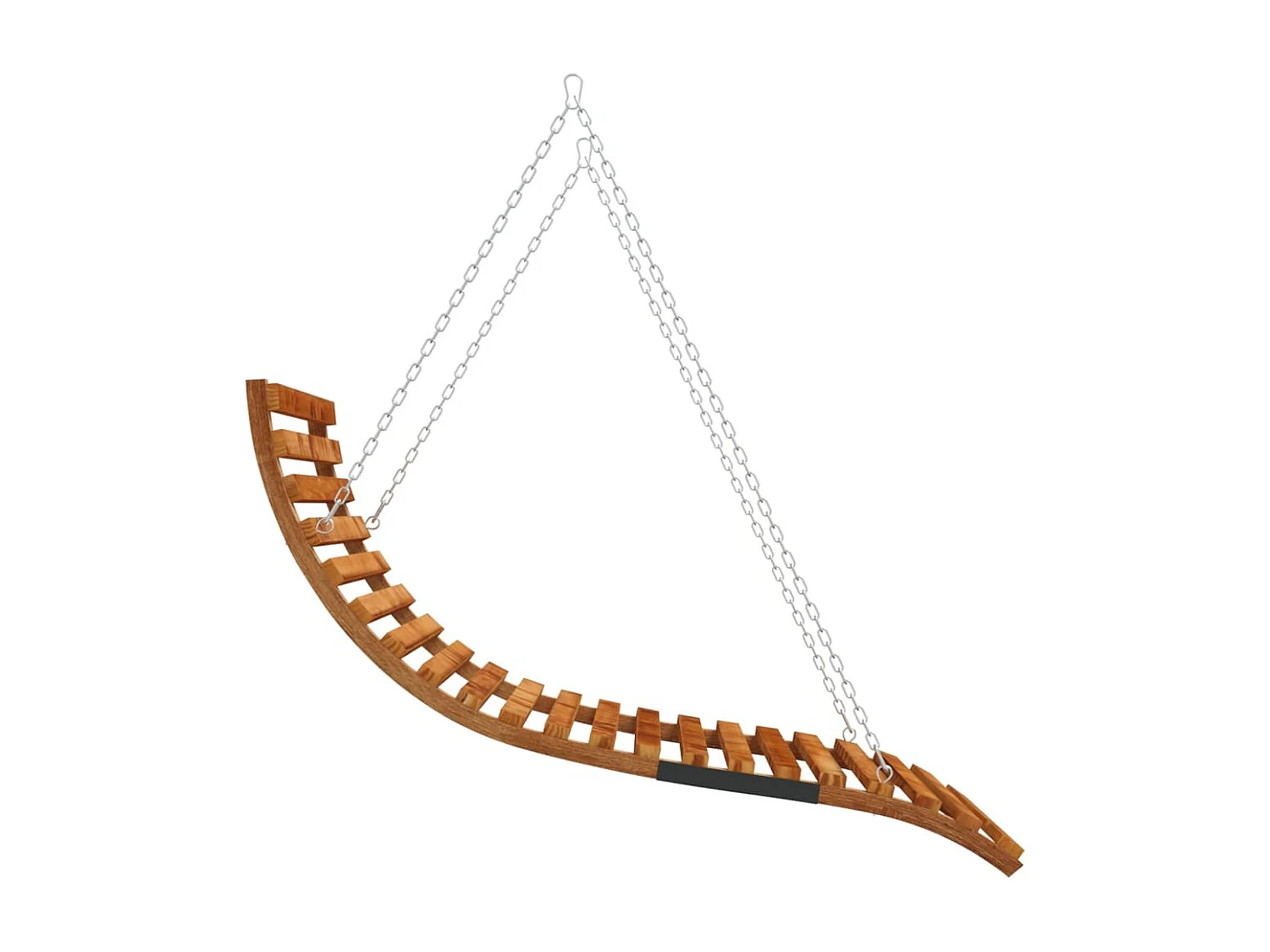 Hollywoodschaukel Massivholz Fichte mit Teak-Finish