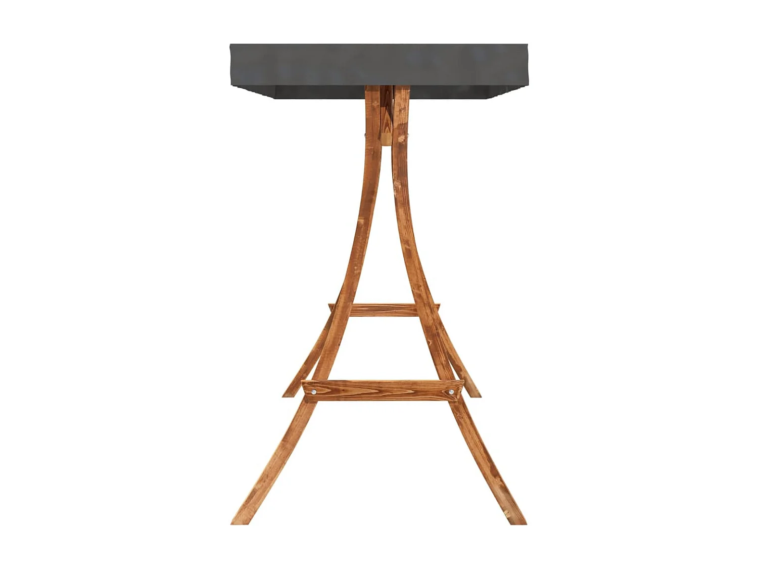 Hollywoodschaukel mit Dach Massivholz Fichte mit Teak-Finish